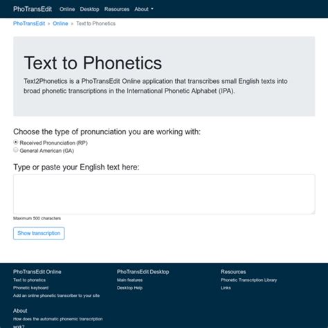 draw phonetic transcription|PhoTransEdit Online.